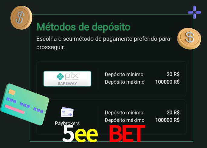 O cassino 5ee bet oferece uma grande variedade de métodos de pagamento